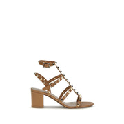 Valentino Garavani Beige Leather Rockstud Sandals