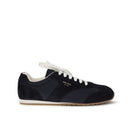 Prada Blue Suede Two-Tone Low-Top Sneakers
