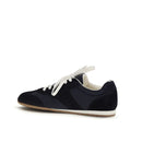 Prada Blue Suede Two-Tone Low-Top Sneakers