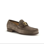 Valentino Garavani Brown Calf Leather Bos Taurus Slip-On Loafers