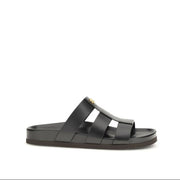 Valentino Garavani Black Leather Men's Sandals