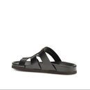Valentino Garavani Black Leather Men's Sandals