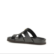 Valentino Garavani Black Leather Men's Sandals