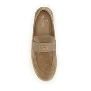 Valentino Garavani Beige Calf Leather Bos Taurus Espadrilles