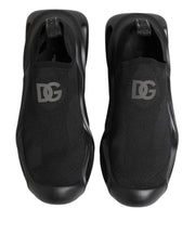 Dolce & Gabbana Black Slip On Wave Low Top Sneakers Shoes