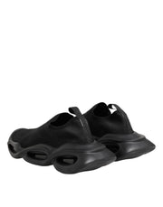 Dolce & Gabbana Black Slip On Wave Low Top Sneakers Shoes