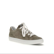 Brunello Cucinelli Gray Calf Leather Bos Taurus Low Top Sneakers