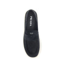 Prada Navy Suede Taurus Loafers