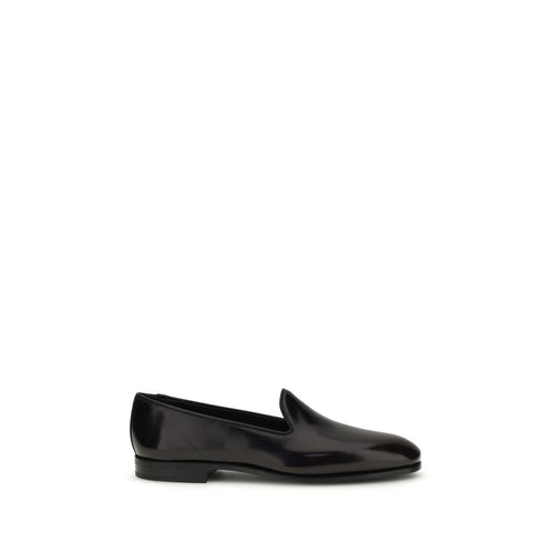 Church's Bordeaux Calf Leather Bos Taurus Slip-On Loafers