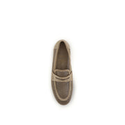 Brunello Cucinelli Beige Slip-On Loafers