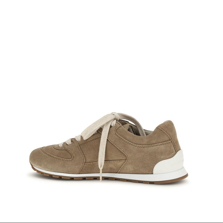 Brunello Cucinelli Beige Suede Taurus Women's Sneakers