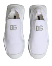 Dolce & Gabbana White Slip On Wave Low Top Sneakers Shoes
