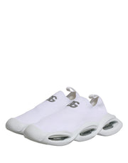 Dolce & Gabbana White Slip On Wave Low Top Sneakers Shoes