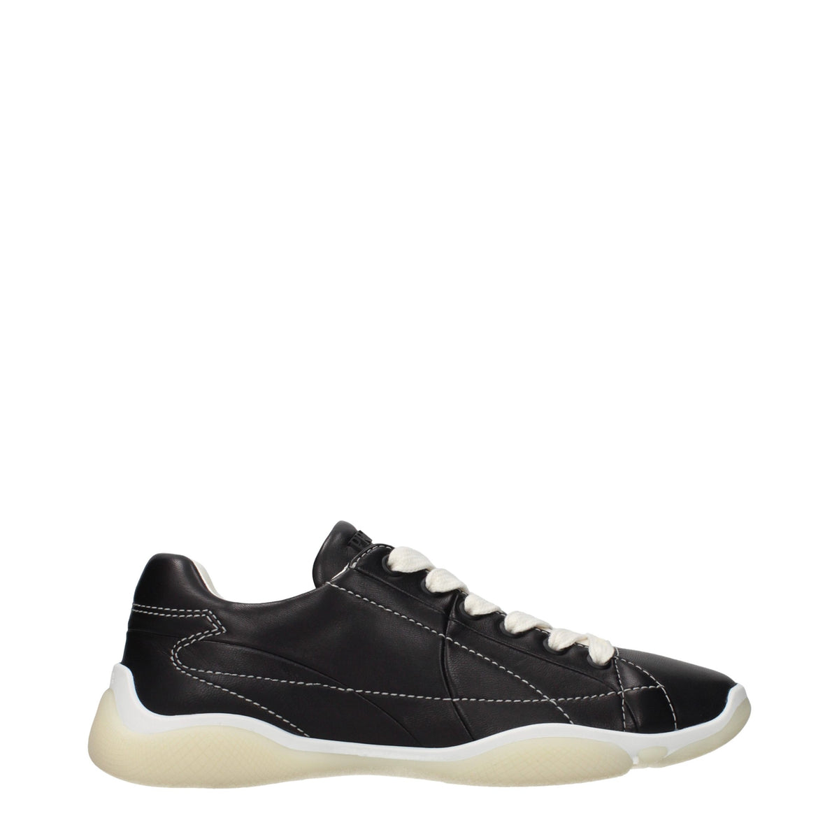 Prada Black Leather Sneakers