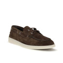 Prada Brown Suede Boat Loafers