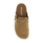 Prada Beige Suede Mules