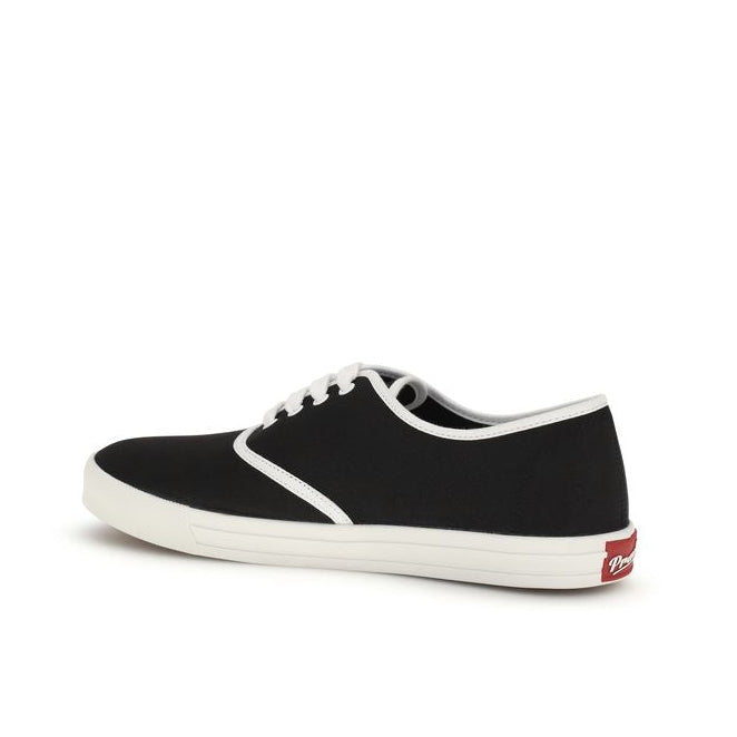 Prada Black Cotton Drill Low-Top Sneakers
