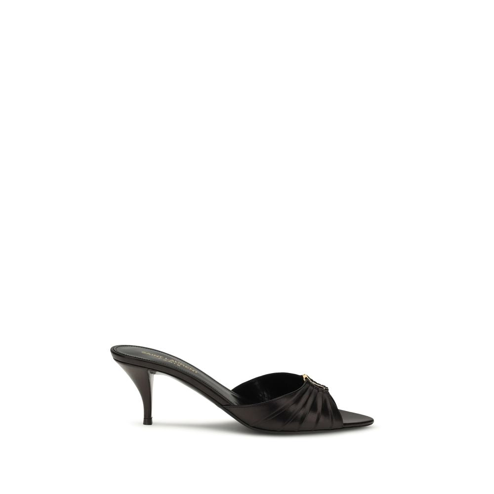Saint Laurent Black Calf Leather Bos Taurus High Heel Pumps