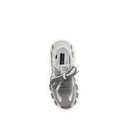 Dolce & Gabbana Gray Calf Leather Bos Taurus Athletic Sneakers