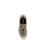 Moncler Gray Polyester Athletic Sneakers