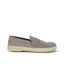 Prada Gray Suede Slip-On Loafers