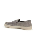 Prada Gray Suede Slip-On Loafers