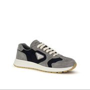 Prada Blue Prax Suede & Re-Nylon Athletic Sneakers