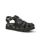 Prada Black Leather Cage Sandals