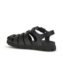 Prada Black Leather Cage Sandals