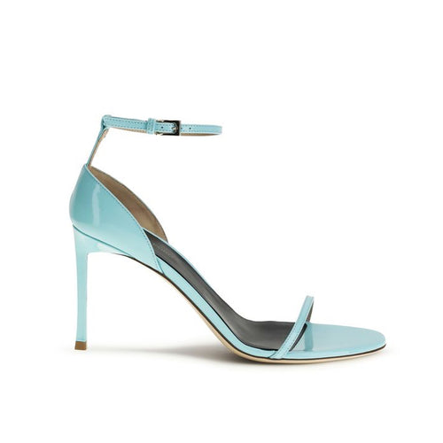 Tom Ford Blue Calf Leather Bos Taurus Stiletto Heel Sandals