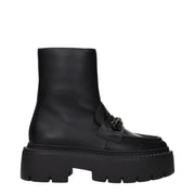 Jimmy Choo Black Leather Ankle Boots