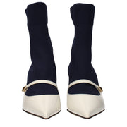 Jimmy Choo Blue Fabric Ankle Boots