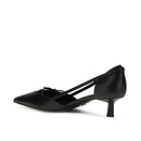 Prada Black Leather Kitten Heel Pumps