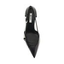 Prada Black Leather Kitten Heel Pumps