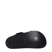 Jil Sander Black Leather Slippers