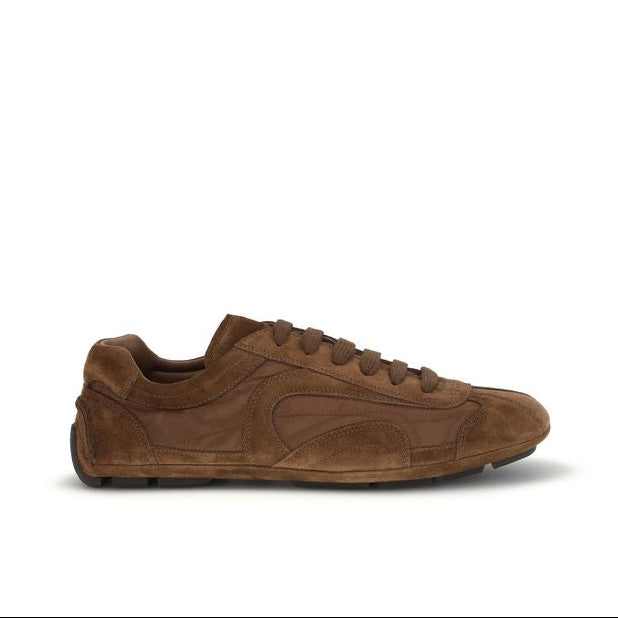 Prada Brown Monte Carlo Re-Edition Suede Sneakers