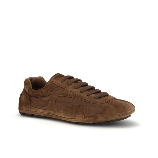 Prada Brown Monte Carlo Re-Edition Suede Sneakers