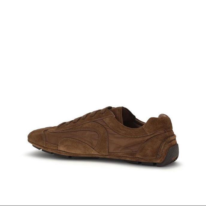 Prada Brown Monte Carlo Re-Edition Suede Sneakers