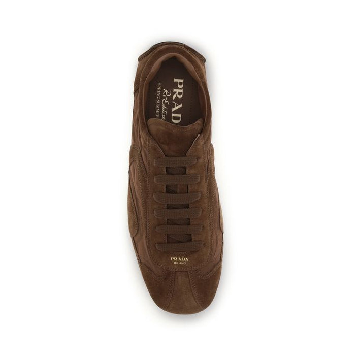 Prada Brown Monte Carlo Re-Edition Suede Sneakers