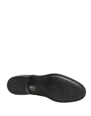 Dolce & Gabbana Black Calfskin Leather Derby Men Dress Shoes