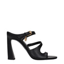 Versace Black Leather Sandals