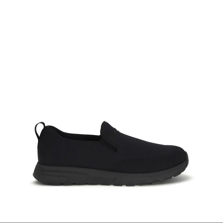 Prada Black Jersey Slip-On Sneakers