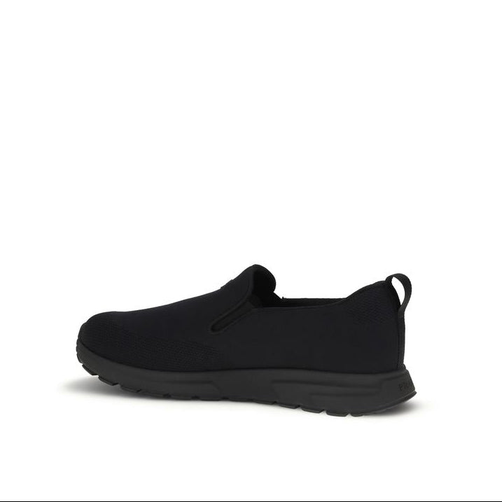 Prada Black Jersey Slip-On Sneakers