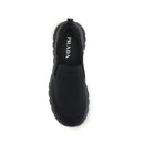 Prada Black Jersey Slip-On Sneakers