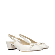 Jimmy Choo Blue Leather Flat Sandals