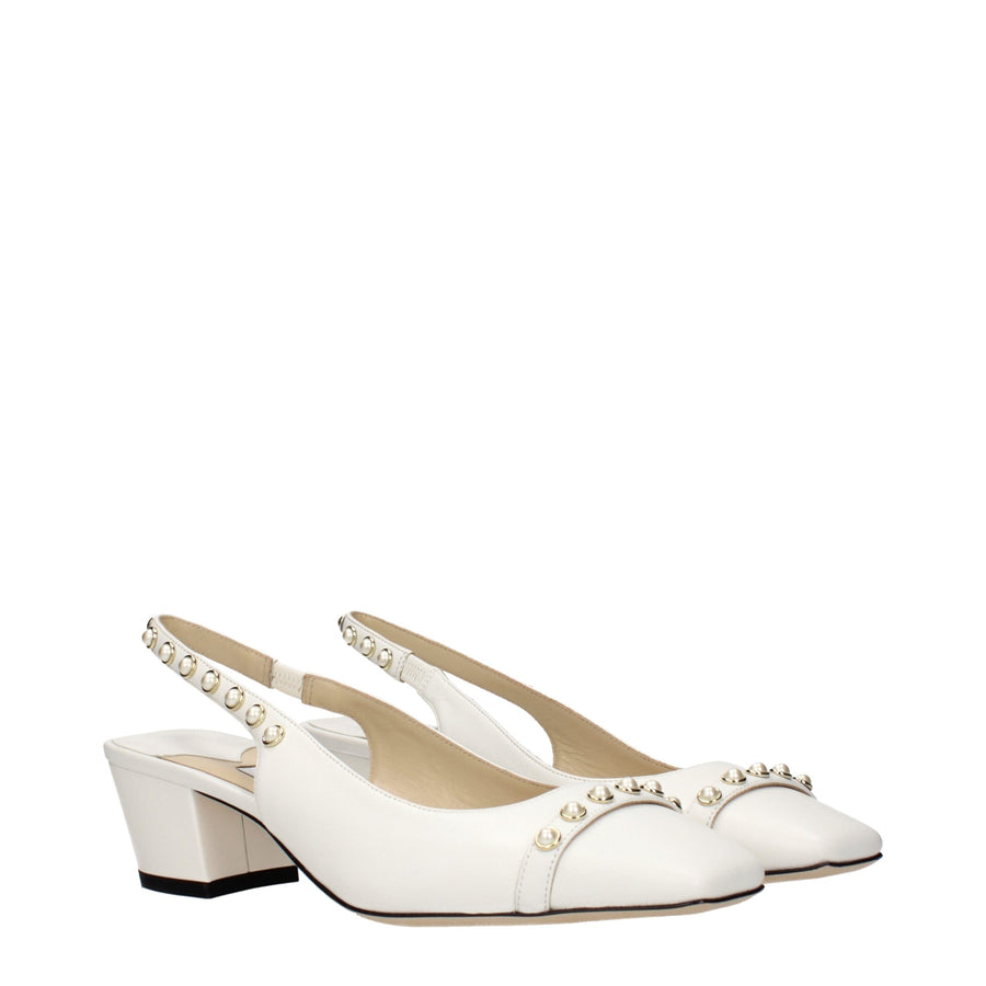 Jimmy Choo Blue Leather Flat Sandals