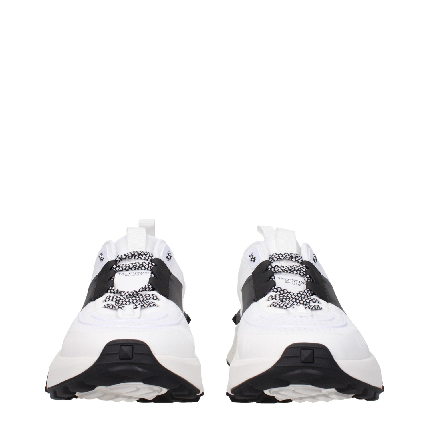 Valentino Garavani White Fabric Athletic Sneakers
