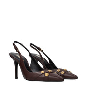 Versace Brown Leather Pumps