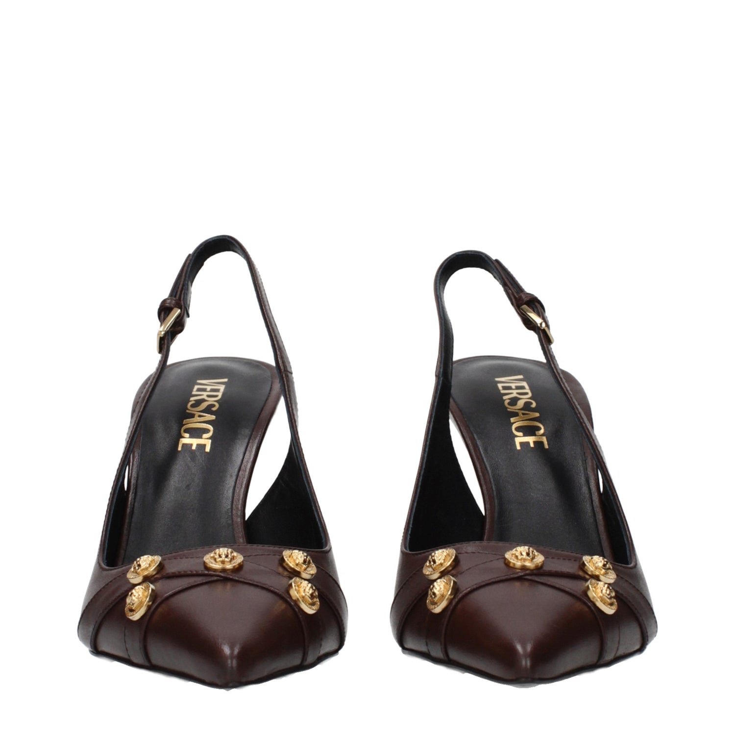 Versace Brown Leather Pumps