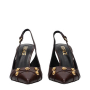 Versace Brown Leather Pumps